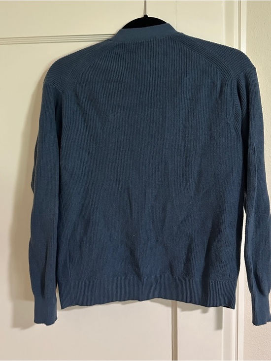 Uniqlo Slate Blue Ribbed Button-Front Cardigan - Picture 4 of 4
